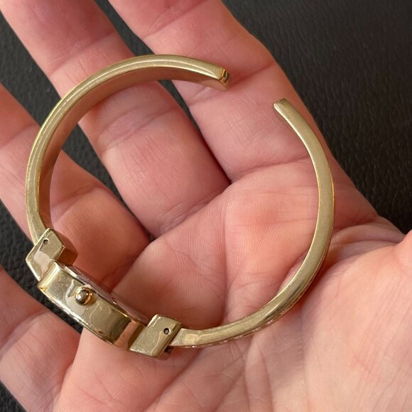 New Gruen Womens Gold-Tone Quartz Watch With Crystal Accents & Metal Bezel - Picture 5 of 10